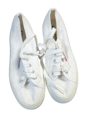 Superga Classic White Canvas Sneaker Size 37